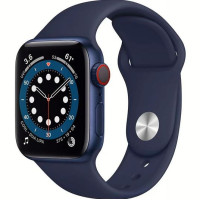 Apple Watch - Series 6 - Blue aluminum case with Navy Blue sport band strap (GPS) 44MM